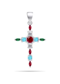 Brilio, Kettenanhänger, Silver - Original silver pendant Cross PT87WRBW