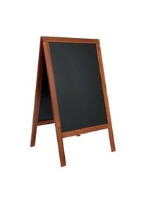 Securit Pizarra de pavimento Duplo con marco de pino lacado