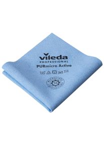 Vileda | Bayeta PURmicro active azul - 38 x 35 cm - Paquete 5 unidades