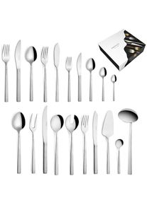 Cristema cutlery set 130piece 12person series Dakar shiny stainless steel 1810, Besteck, Silber