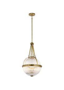Elstead Lighting, Pendelleuchte, Aster Hängeleuchte E14 3-fach Naturmessing (E14)