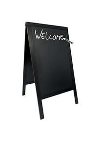 Securit Duplo pizarra de acera con marco de pino lacado