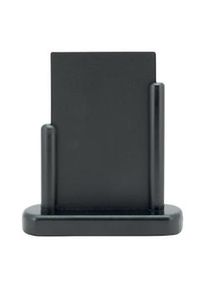 Securit Pizarra elegante pequeña de mesa - Madera con acabado negro lacado