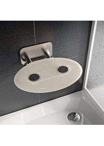 Ravak, Badewannensitz + Duschhocker, ovo p ii - douchezitje clear, 41x35 cm, roestvrij staal/transparant (150 kg)