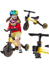 DWM Trike Fix Mini-Langlauf-Dreirad 3in1 mit Pedalen gelb