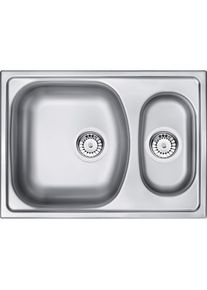 NO NAME, Spülbecken, Spüle aus Stahl mit 1 5 Becken (Einbauspüle, 43 cm, 43 cm)