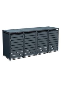 Tchibo - Mülltonnenbox - 264x80x116cm - anthrazit - Blech