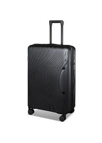Feru, Koffer, 75 cm Travel suitcase, black, Schwarz