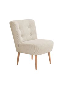 Tchibo - Cocktail-Sessel »Fiona« - 58x68x78cm - creme - Polyester / Buchenholz / Holz