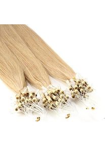 hair2heart, Hair Extensions, 100 x 1g Microring Loop Extensions 60cm smooth 18 hazelnut blond loops hair extension (18 Hazelnut Blond, 60 cm)