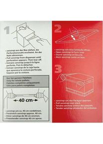 TransPak, Verpackungsmaterial, Dehnband Masse 1200x50mm Spendekarton transparent (200 Stück)