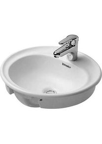 Duravit, Waschbecken, Einbauwaschtisch MANUA m ÜL HLB d= 480mm 1 Hahnloch weiss (480 mm, 480 mm)