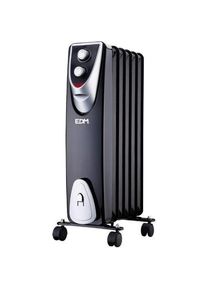 Edm Heizkörper 07126 Black Edition Schwarz/Grau 1000 W, Heizkörper, Schwarz, Grau