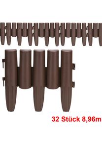 Deuba Gazonrand 4 stuks Bruin 8,96m