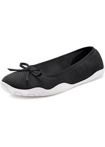 Lascana Damen Sneaker Ballerinas in schwarz ,Gr&ouml;&szlig;e 42, Witt, 100% Textil