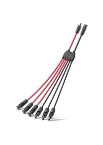 MOPHE-Waterproof Panel 10AWG Y Branch Adapter Cable, Solar Parallel Connectors,2-3 Batteries
