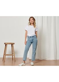 Tchibo - Spodnie dżinsowe o prostym kroju »Fit Ava« - dla pań - rozmiar 42 - kolor: niebieski