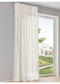 HEINE HOME unisex Decoratieve vitrage in offwhite ,maat 145 x 135 cm, Witt, 64% Viscose, 36% Polyester