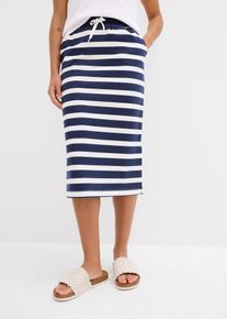 bonprix Mujer, Falda de chándal hasta la pantorrilla, azul, 44/46