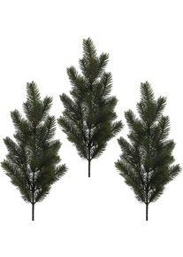 Creativ Deco Winterliche Kunstpflanze »Weihnachtsdeko« Zweig im 3er Set in grün, Größe B/H/L: 66 cm