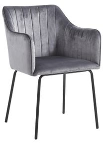 Vcm Esszimmerstuhl »1er Esszimmerstuhl Küchenstuhl Armlehne Valia« () in grau