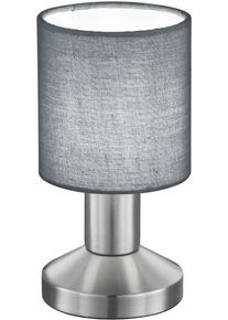 Trio Leuchten LED Tischleuchte »Garda« E14 1 Stk. Warmweiß Tischlampe mit ON/OFF Touchsteuerung in grau, Größe Ø 9,5 cm Höhe: 18 cm