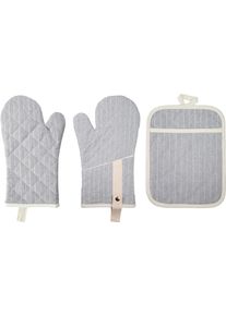 stuco Topfhandschuhe »gestreift« in grau