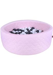 KNORRTOYS Bällebad »Soft, Heart Rose« mit 300 Bällen Grey/creme; Made in Europe in grau