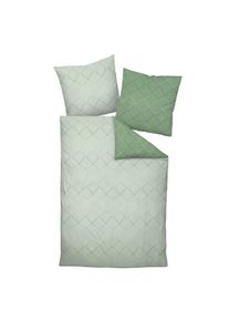 Janine Bettbezug »Bettwäsche J.D. 1er Pack« in grün, Größe B/L: 155 cm x 220 cm