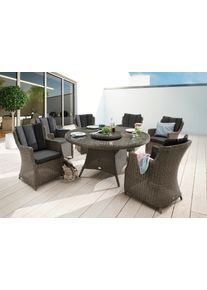 Destiny Garten-Essgruppe »LUNA« 6x Sessel in grau, Größe B/H/T: 60 cm x 87 cm x 71 cm