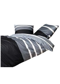 Janine Bettbezug »Bettwäsche 1er Pack« in grau, Größe B/L: 155 cm x 220 cm