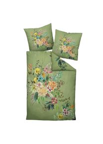 Janine Bettbezug »Bettwäsche MODERN ART S 1er Pack« in grün, Größe B/L: 135 cm x 200 cm