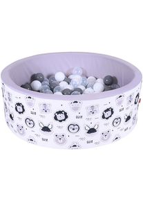 KNORRTOYS Bällebad »Soft, Cute Animals« mit 150 Bällen grau/weiß/transparent; Made in Europe in weiß