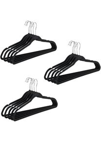 Wenko Kleiderbügel Kunststoff, beflockt, 45 cm in schwarz