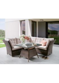 Destiny Garten-Essgruppe »PALMA« 2x Schenkel in braun, Größe B/H/T: 215 cm x 83 cm x 215 cm