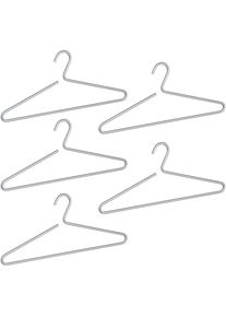 Wenko Kleiderbügel »Modell Lux« Garderobenbügel aus Aluminium, minimalistisches Design in silberfarben