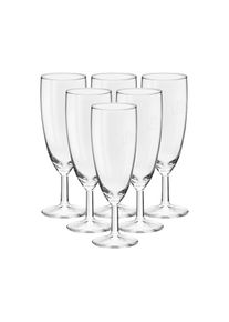 Van Well Sektglas »Sektgläser geeicht Royalty 0,1 l 6er Set transparent« in farblos