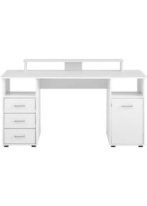 Schildmeyer Schreibtisch »Baku« Breite 150 cm in weiß, Größe B/H/T: 150 cm x 86,7 cm x 70 cm