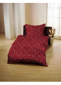 Gerald Wittmann Bettwäsche »Baumwoll-Satin« 2 Stk. tlg. bügelfrei in rot, Größe B/L: 70 cm x 90 cm