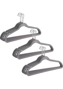 Wenko Kleiderbügel Kunststoff, beflockt, 45 cm in grau