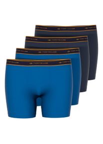 Tom Tailor Herren Boxershorts »Boxershort Long Pants 4 Pack 4er Pack« in blau, Größe M