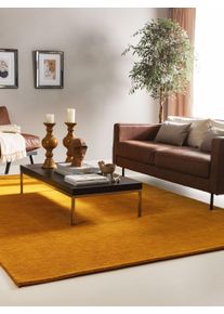 benuta Nest Tapis de laine Jamal Jaune 200x300 cm - Tapis en fibres naturelles