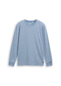 Tom Tailor, M&aelig;nd, Bluser & t-shirts, Blue Denim / Hvid, St&oslash;rrelse L