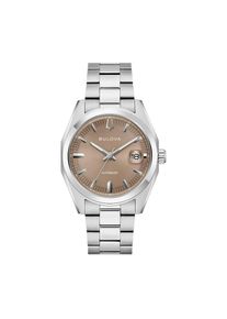 Bulova , Automatikuhr »Surveyor« , silberfarben, braun , Bulova Automatikuhr mit braunem Zifferblatt und Edelstahlarmband - ein eleganter...