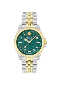 Versace , Quarzuhr »ANTEO« Armbanduhr, Herrenuhr, Swiss Made, Saphirglas, Edelstahlarmband, Datum , silberfarben, goldfarben , Stilsichere...