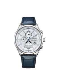 Citizen , Herren , Funkuhr »Funkuhren Mondphase« , blau, silberfarben , Zeitlose Präzision - diese Citizen Eco-Drive Uhr mit Mondphasenanzeige und...