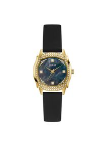 Guess , Quarzuhr »LIV« Armbanduhr, Damenuhr, Silikonarmband, Kristallsteine , schwarz , Armbanduhr für Damen