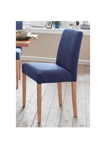 Inosign , Polsterstuhl »Hanau« () , dunkelblau + buchefarben