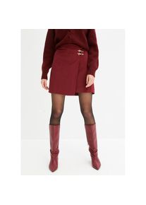 bonprix, Damen, Lederimitatrock &raquo;Lederimitat-Rock in Wickeloptik&laquo; Lederimitat-Rock in Wickeloptik, rubinrot, 52, rubinrot, Lederimitatrock in 