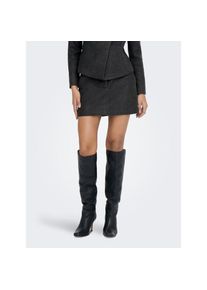 Only , Damen , Minirock »ONLMAIKA MW SHORT SKIRT PNT OX« , Dark Grey Melange , M , M , Minirock von Only